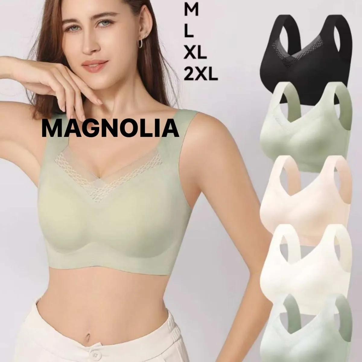 Biustonosz damski bezszwowy Magnolija S-XXL 5 szt
