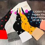 Skarpetki damskie LY2001-19 kropki różne kolory