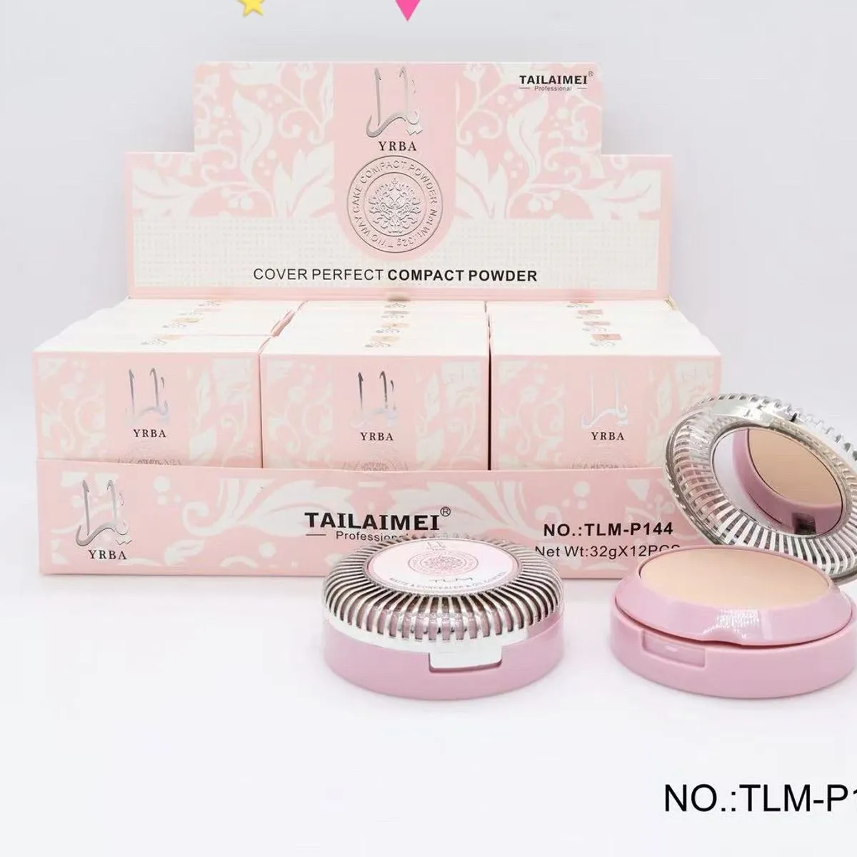 Puder Prasowany YRBA Cover Perfect Compact Powder NO.TLM-P144