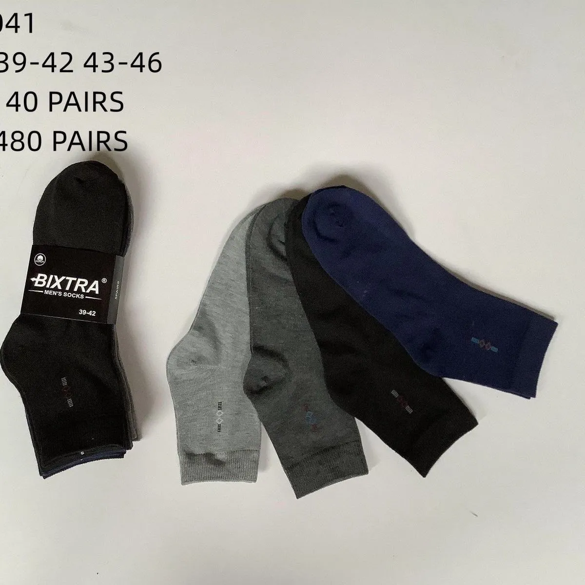 Skarpetki męskie Bixtra NO:2041-42-46, rozmiar 39-46, 40 par