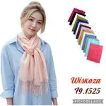 Szaliki damskie z wiskozy 49x152,5 cm, mix kolorów