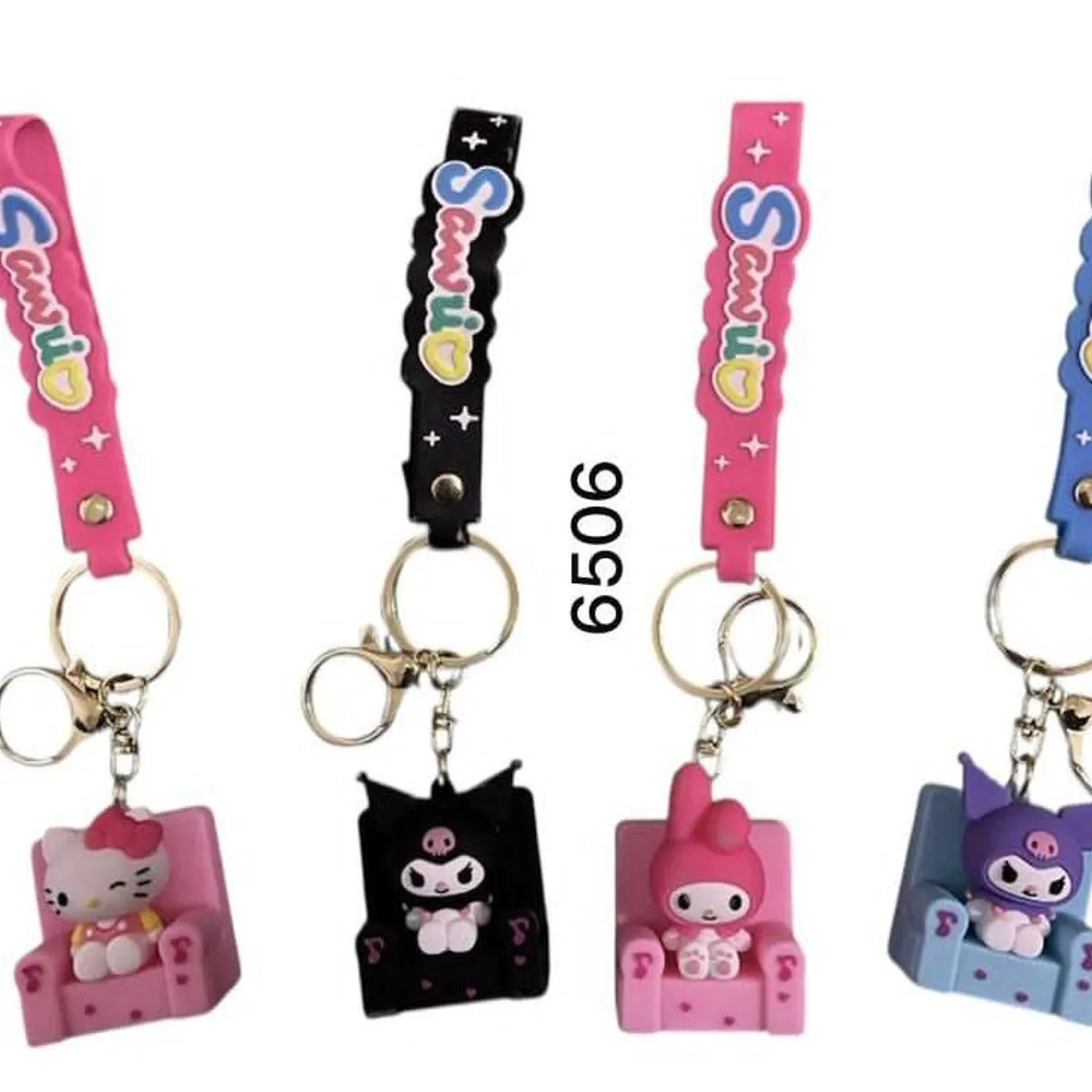 Brelok Zabawkowy Kuromi My Melody w Krześle 4 Kolory