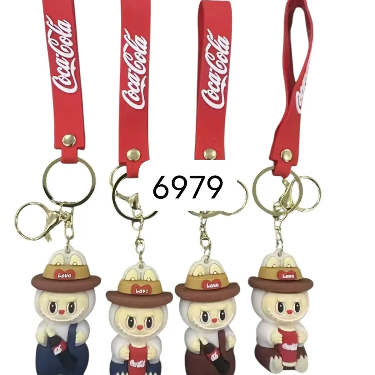 Brelok Zabawkowy Coca-Cola Królik w Kapeluszu 4 szt