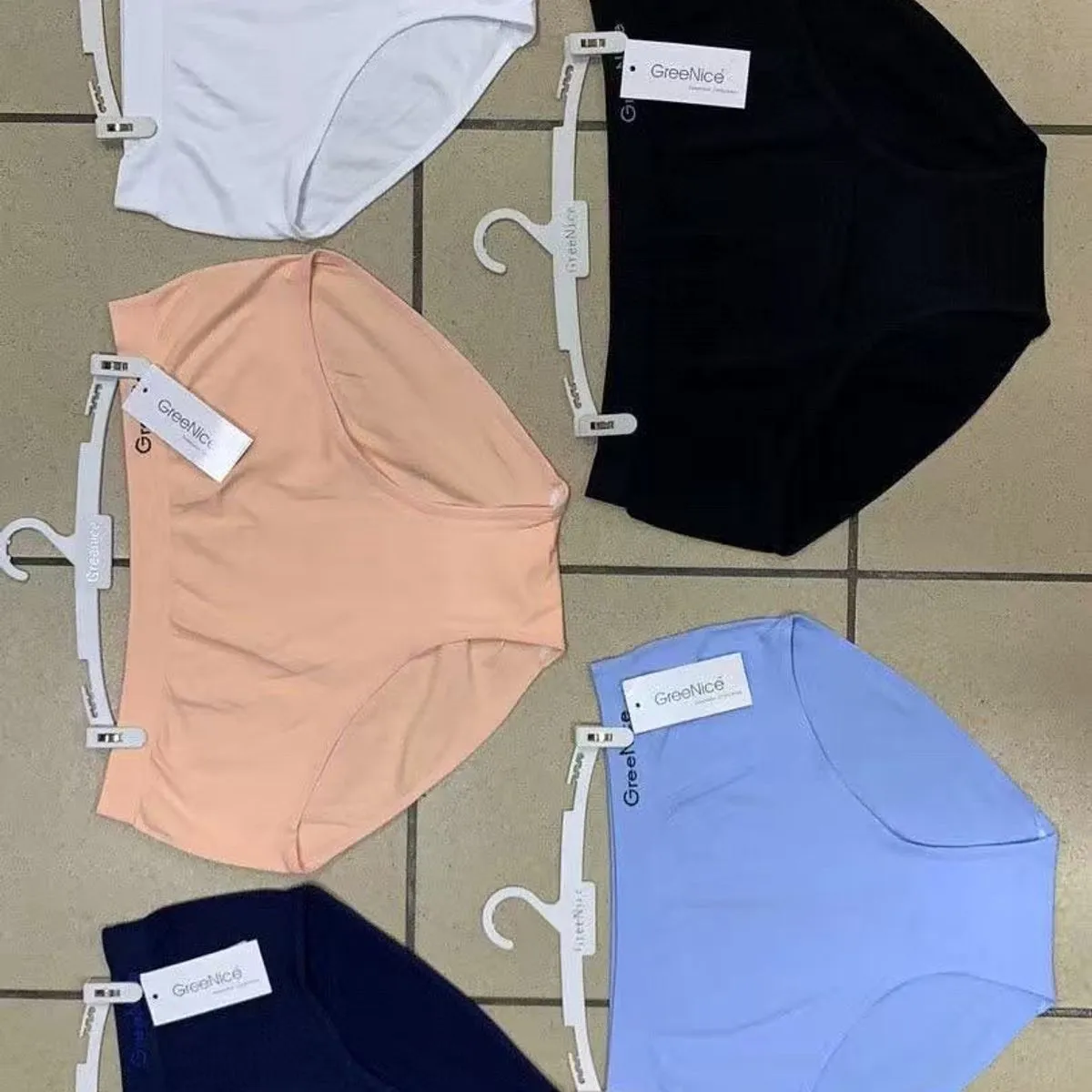 Majtki damskie XXXL, 5 szt. biały/czarny/beżowy/granatowy/niebieski