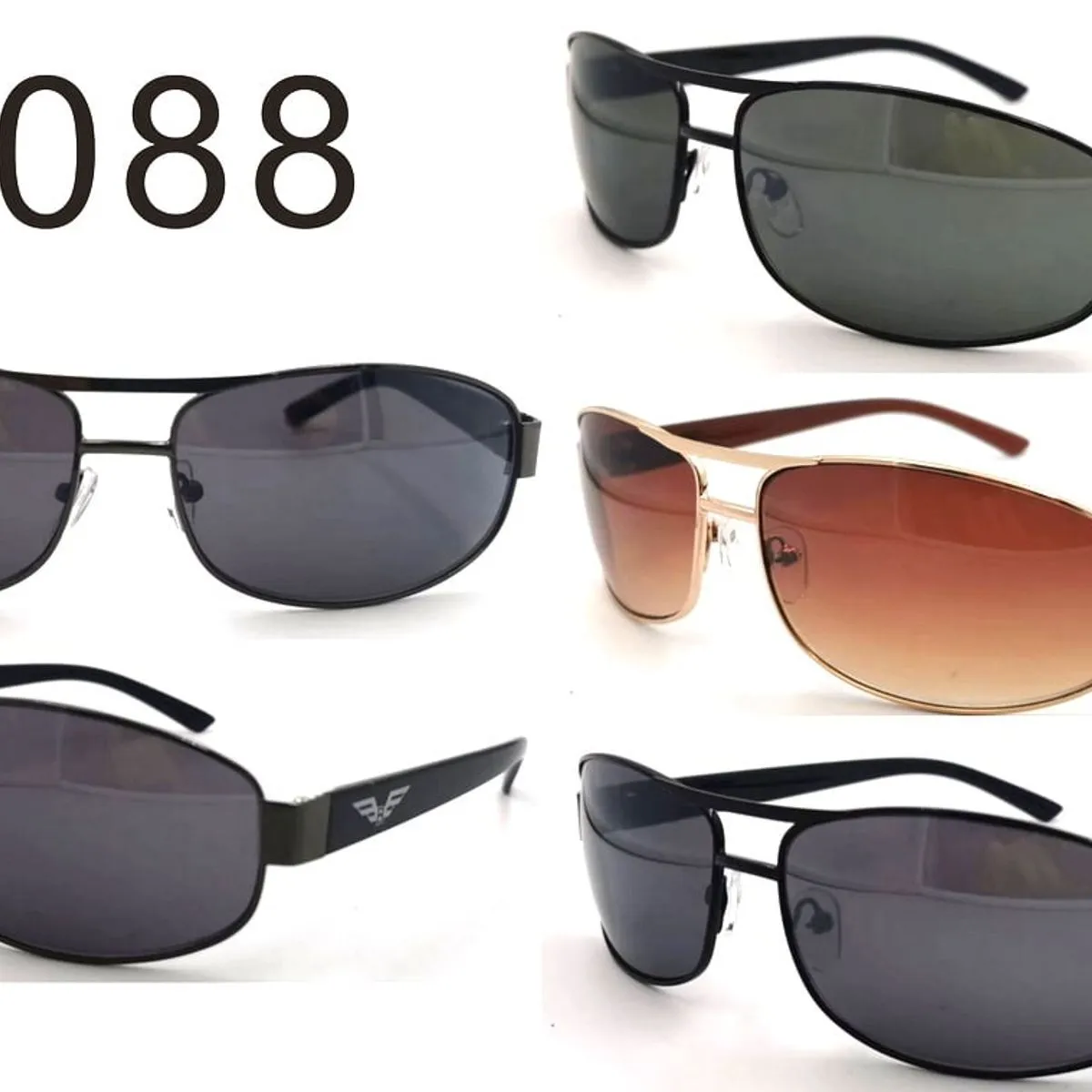 Okulary przeciwsłoneczne męskie model 9088 z logo