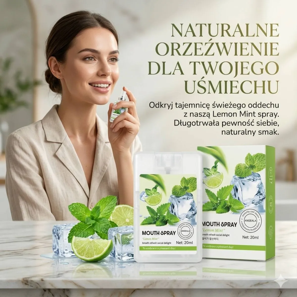 Odświeżacz do ust Mouth Spray Lemon Mint 20ml