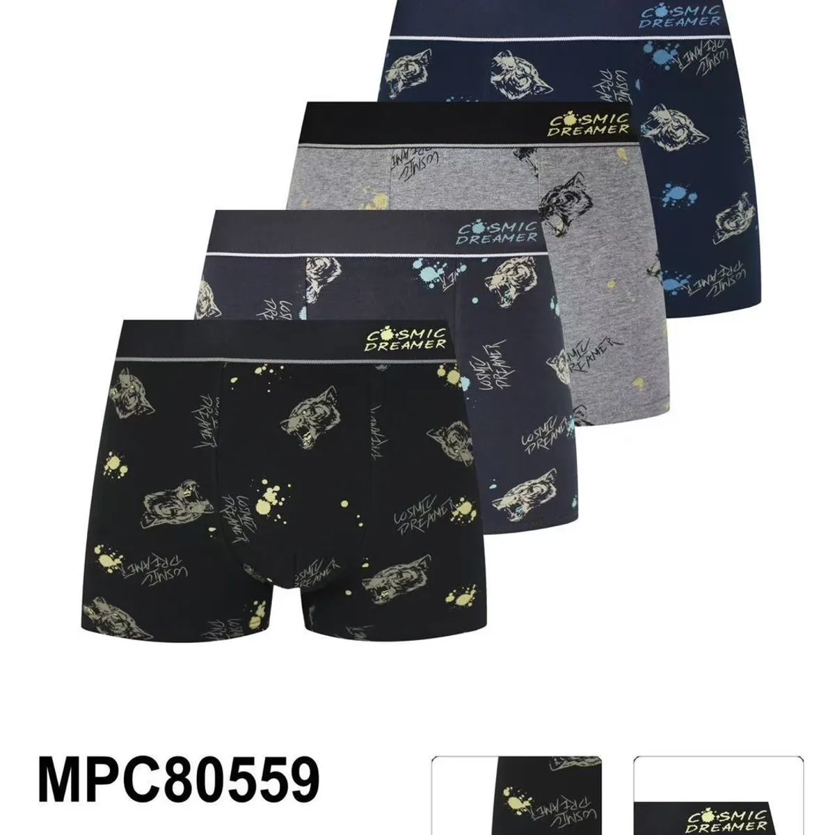 Bokserki męskie Pesoail 4 szt. S-XXL 95% bawełna