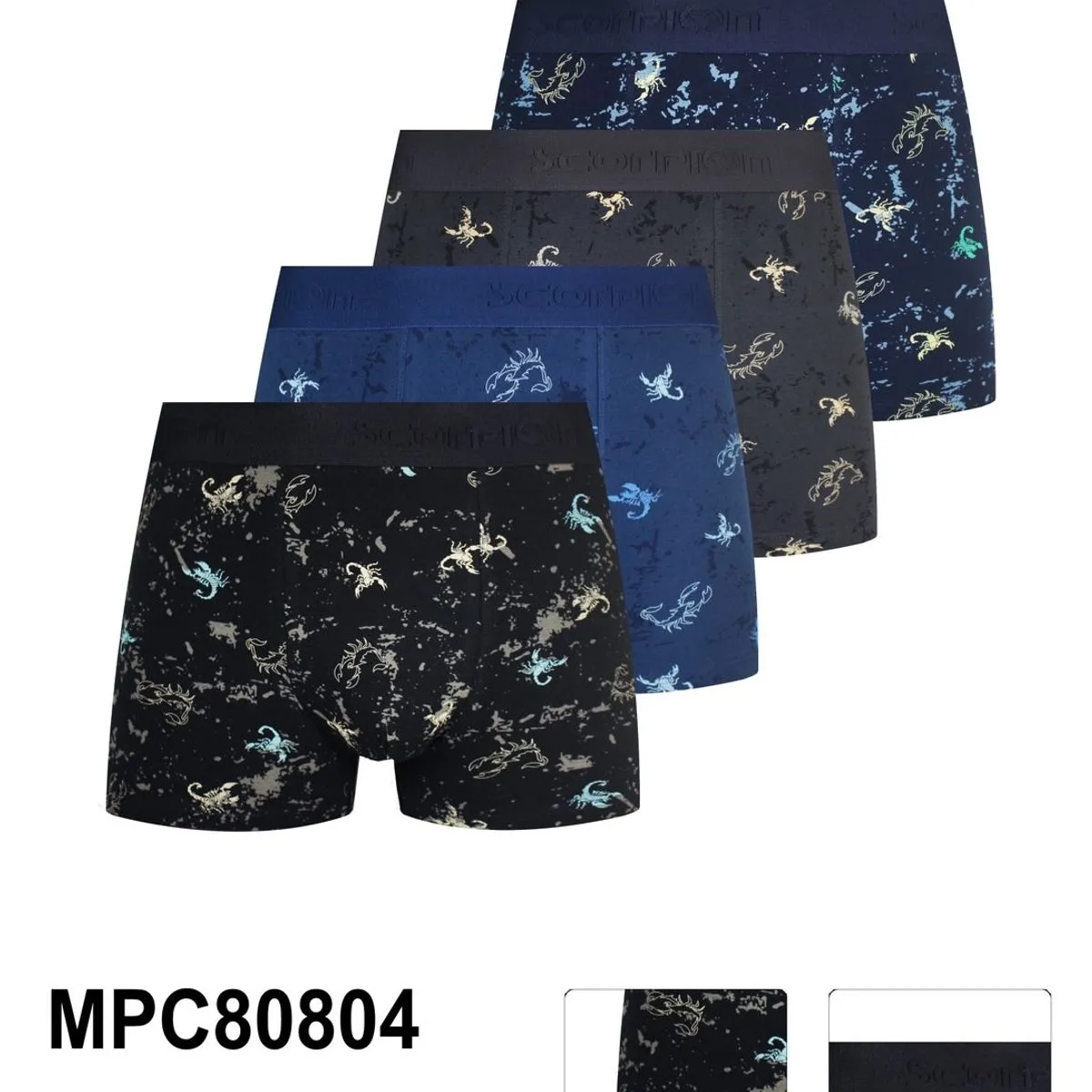Bokserki męskie Pesail 4 szt. bawełna 95% S-XXL