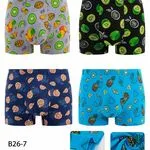Bokserki męskie bambusowe B26-7 wzory owocowe M-3XL
