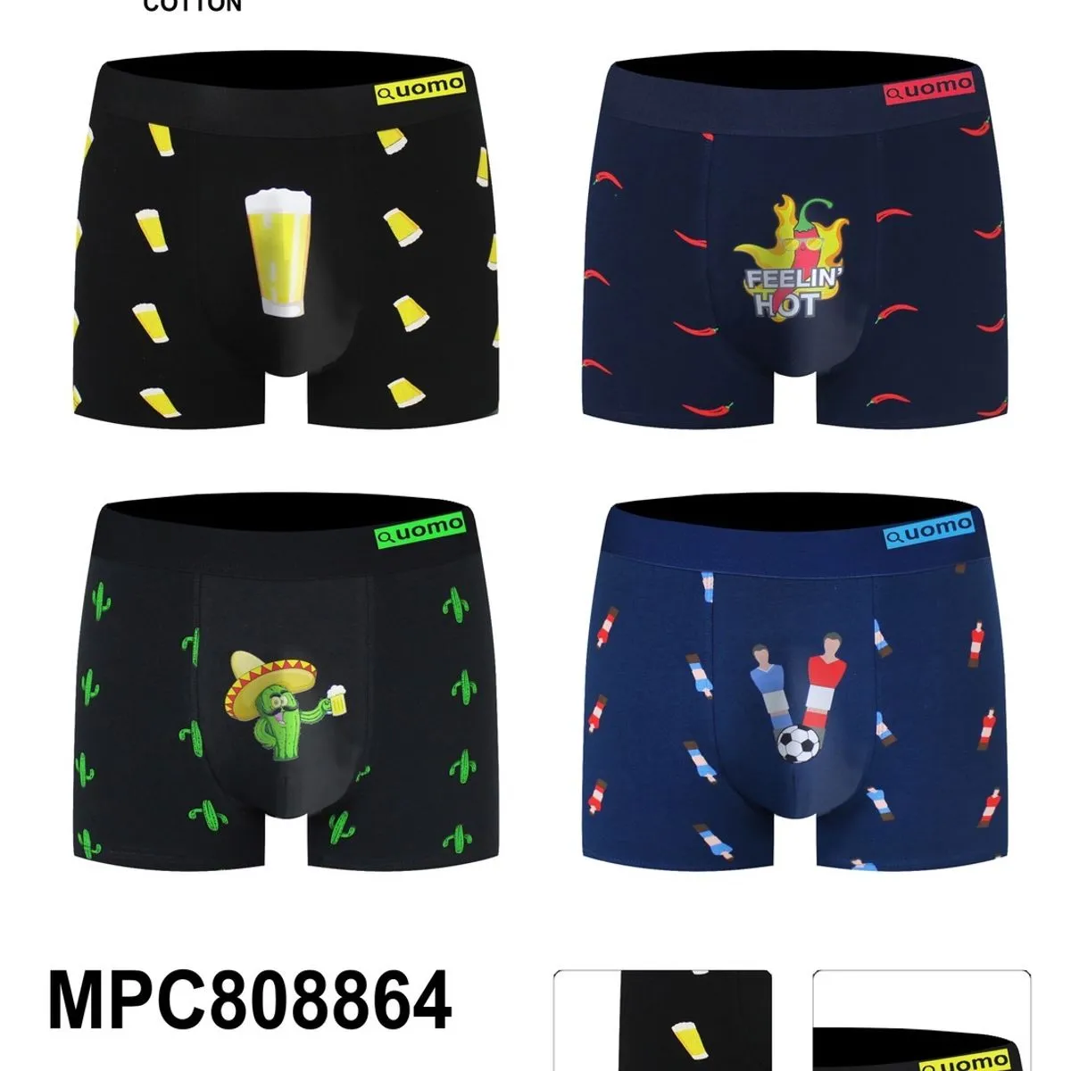 Bokserki męskie PESASAIL wzorzyste M-L-XL 95% bawełna