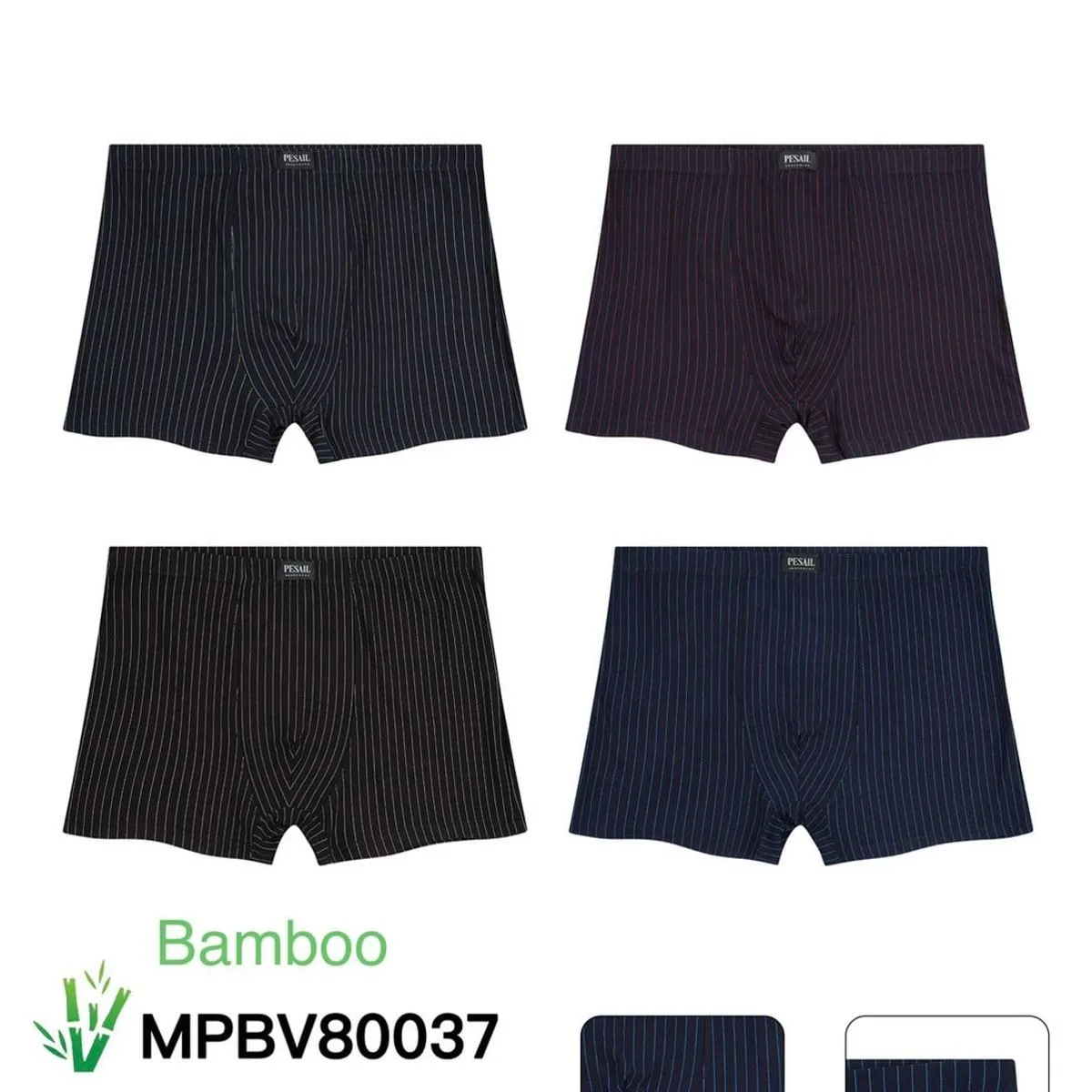 Bokserki męskie Pesmsail MPBV0037 bambusowe 5XL-7XL