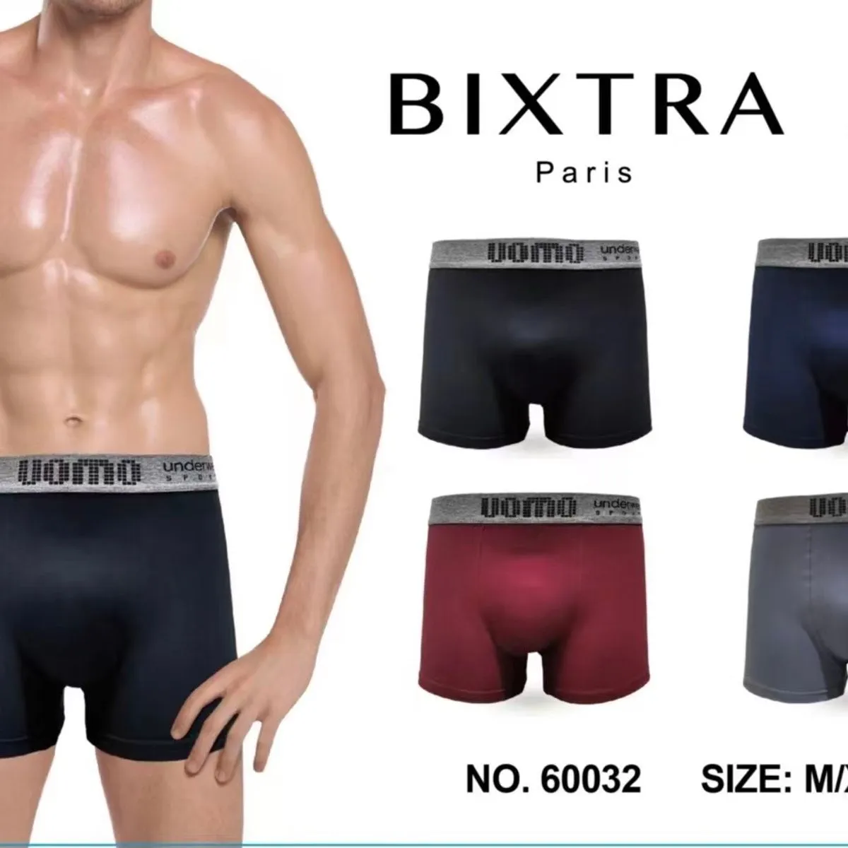 Bokserki męskie Bixtra Uomo rozmiary M/XXL, 4 kolory