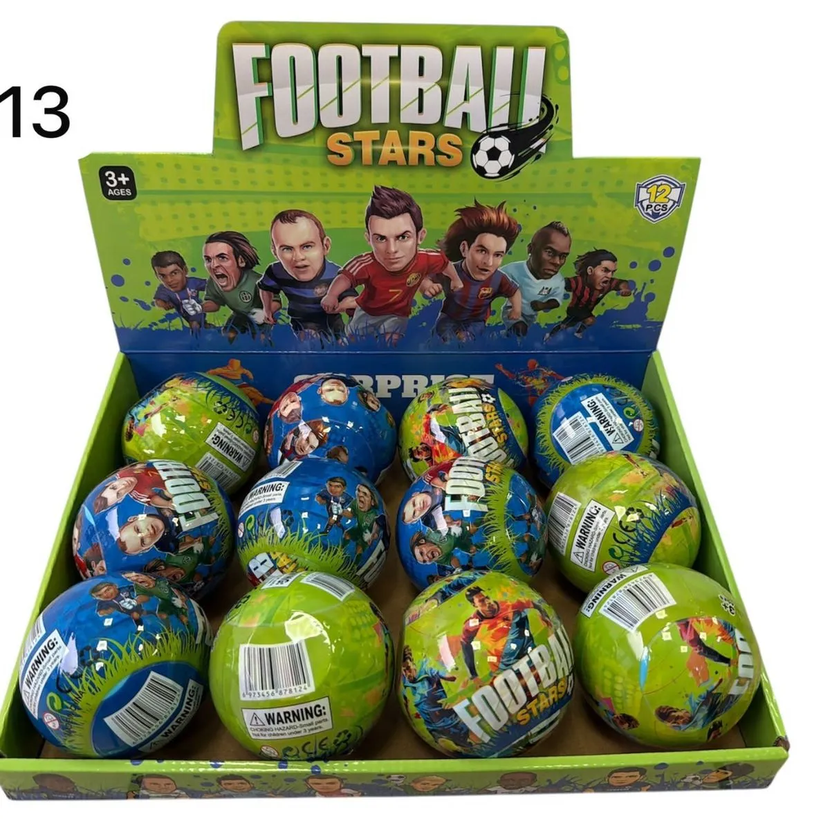 Zabawki Kula Football Stars 12 szt w opakowaniu