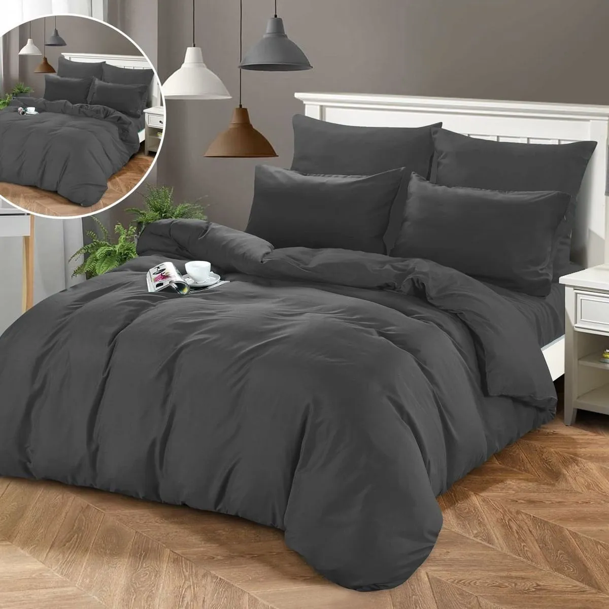 Komplet Pościel 3CZ 200/220 Szary