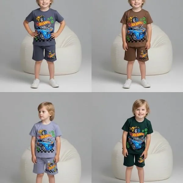 Komplet Hot Wheels T-shirt + Spodenki 3-10L
