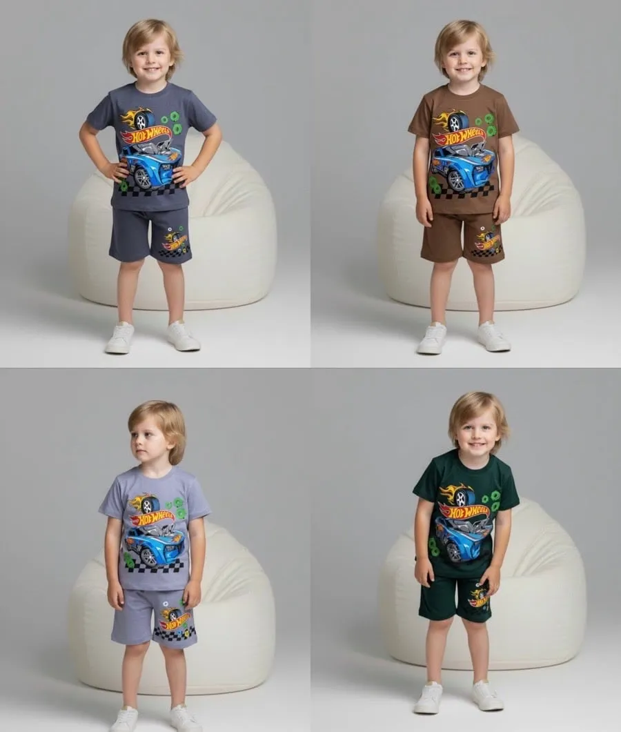 Komplet Hot Wheels T-shirt + Spodenki 3-10L