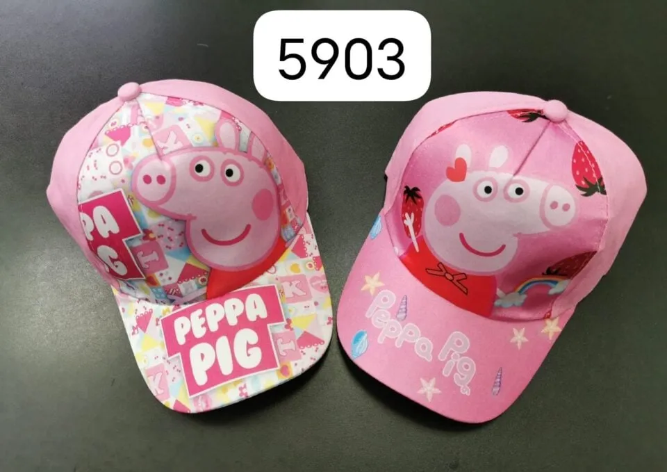 Czapka dla Dzieci z Daszkiem Świnka Peppa Różowa 12 szt.