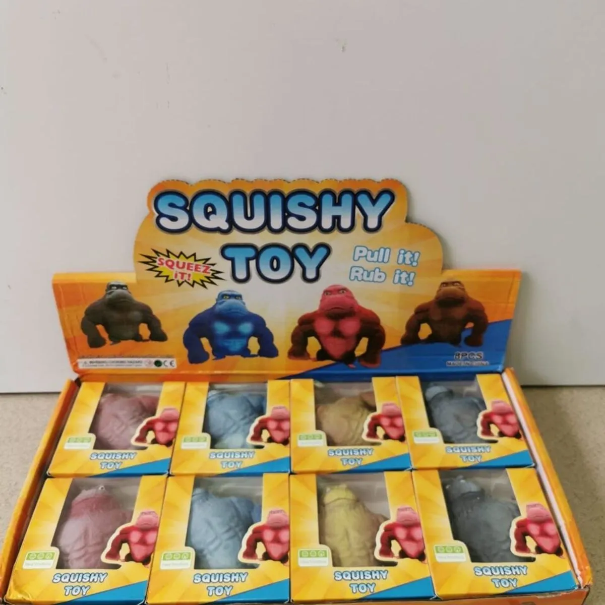 Zabawka Squishy Toy Goryl Gniotek Antystresowy 8 szt.