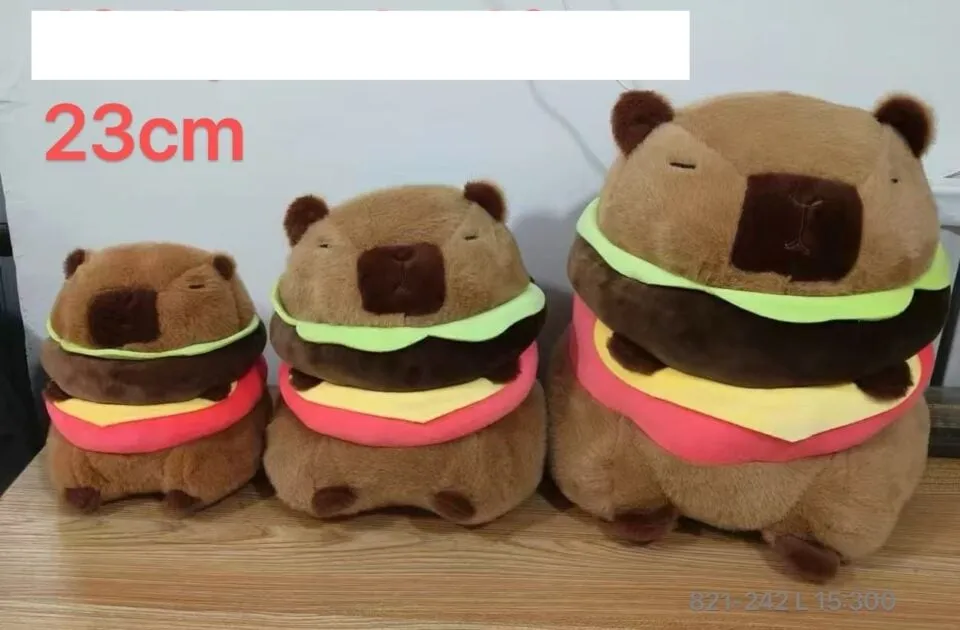 Maskotka Pluszowa Kapibara Hamburger 23cm
