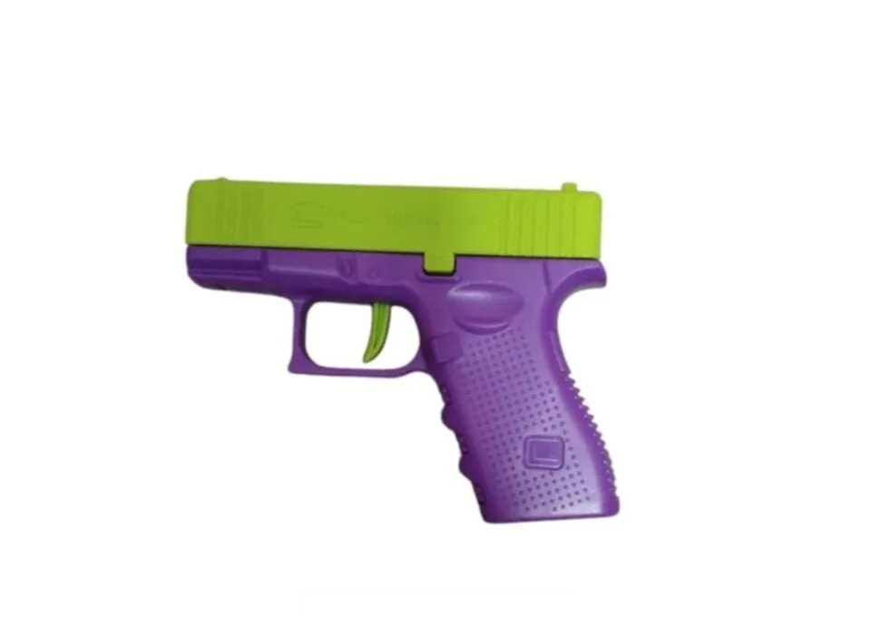 Plastikowy Pistolet Fioletowo-Zielony 12szt