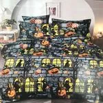 Pościel Bawełna 3cz 160/200 Halloween Dynie i Duchy