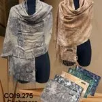 Szaliki damskie cashmere wzorzyste, 2 kolory