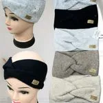 Opaski damskie twisted knit LG szary/czarny/beżowy C889114829