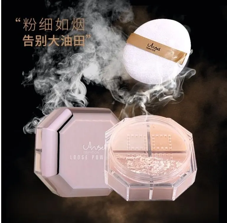 Anse Loose Powder puder sypki różowy oktagonalny