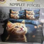 Komplet Pościeli 4cz 160/200 Milano koty 100% nie farbujące