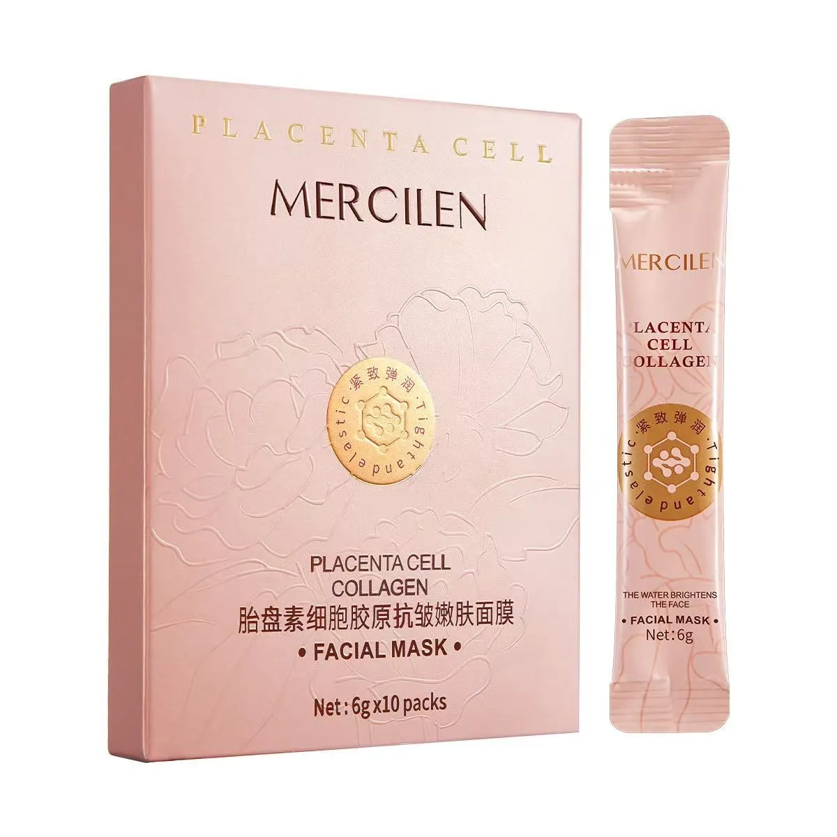 Maska do twarzy Placenta Cell Collagen 10szt x6g