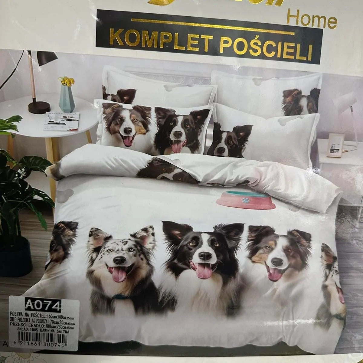 Komplet Pościeli 4CZ 160/200 Border Collie A074
