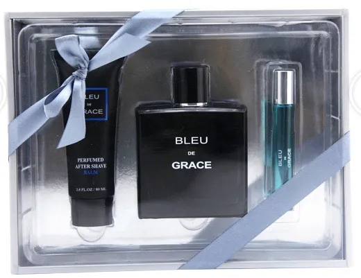 Zestaw Prezentowy Bleu de Grace: Perfumy + Aftershave + Roller