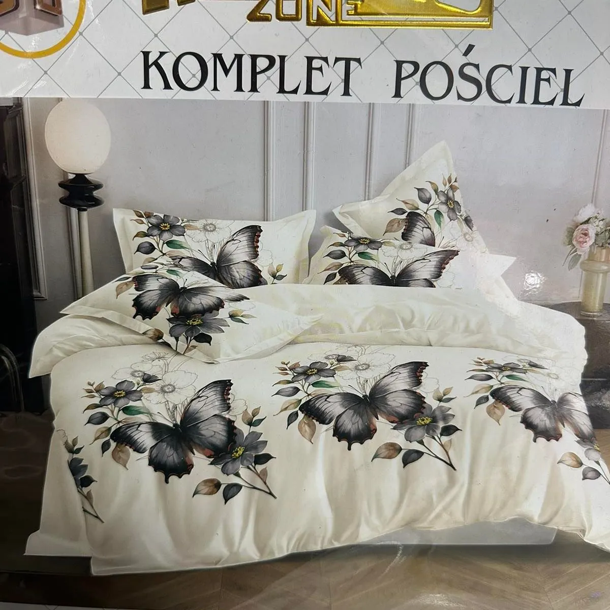 Komplet Pościel 4CZ 160/200 Motyw Motyli MilanoNo