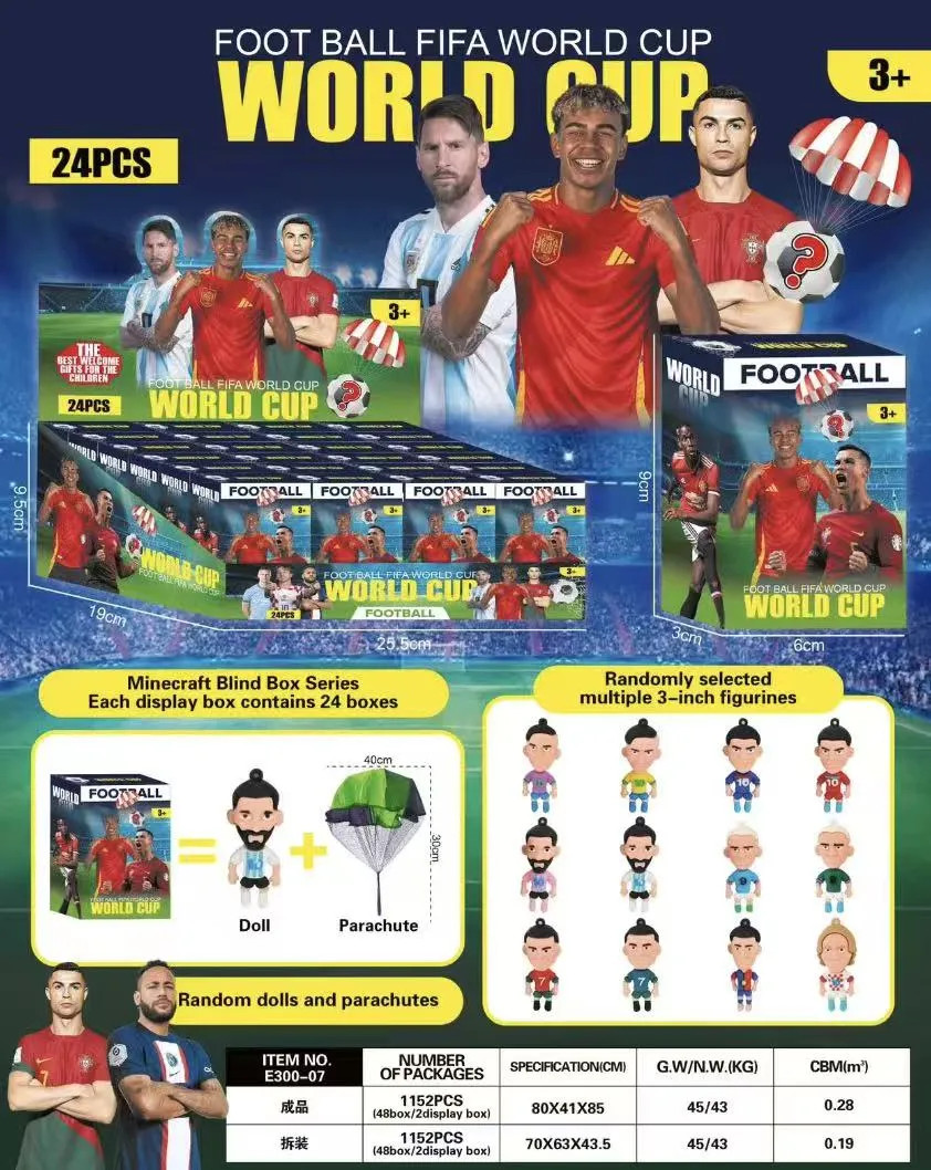 Zabawki FIFA World Cup - Piłki, Lalki, Spadochrony 24szt