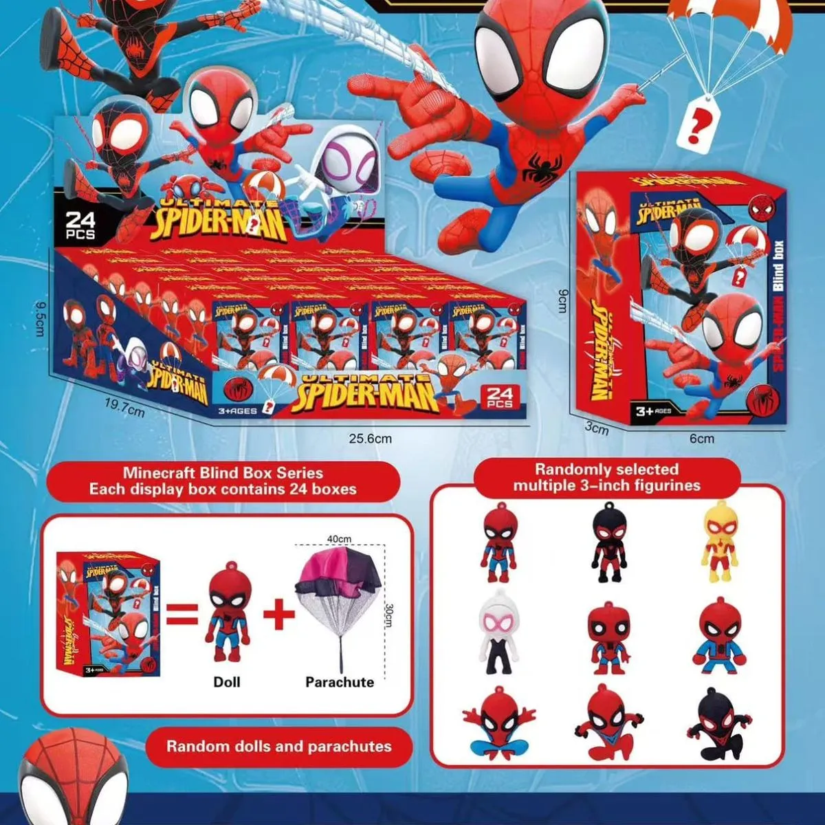 Figurki Ultimate Spider-Man Blind Box 24 szt seria 3 Ages