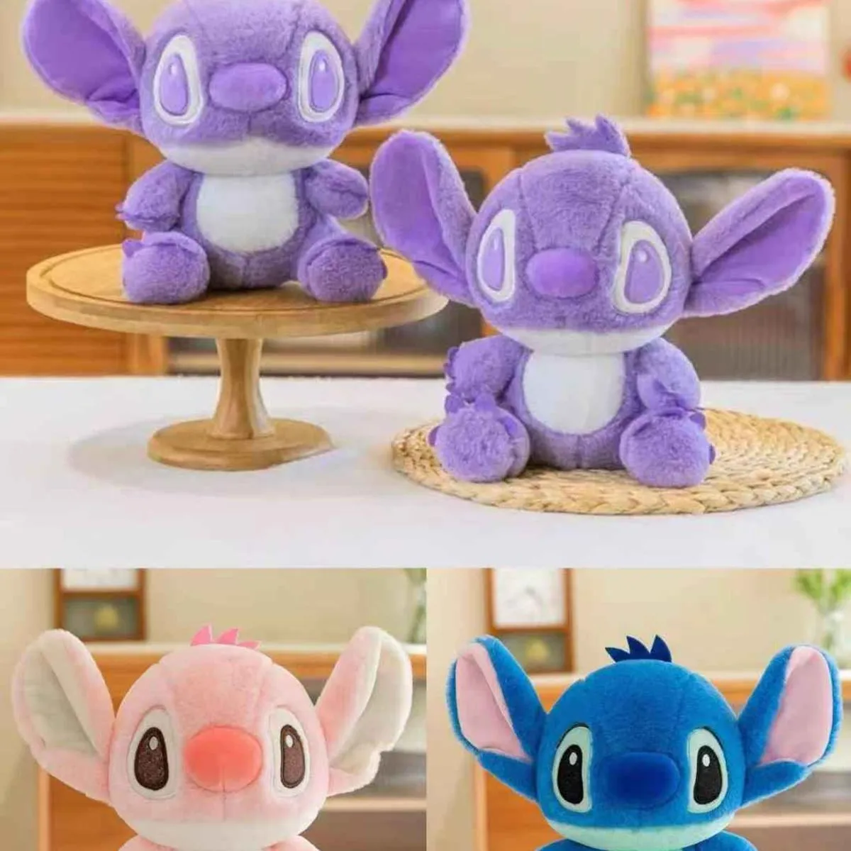 Maskotki Pluszowe Stitch Lilo & Stitch fiolet róż niebieski