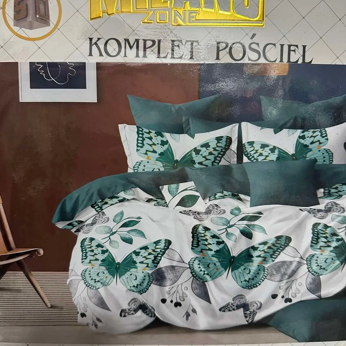 Komplet Pościel 4CZ 160/200 Motyw Motyli Milano Zone