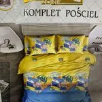 Komplet Pościel 4CZ Milano 160/200 Hello Kitty Żółty/Niebieski