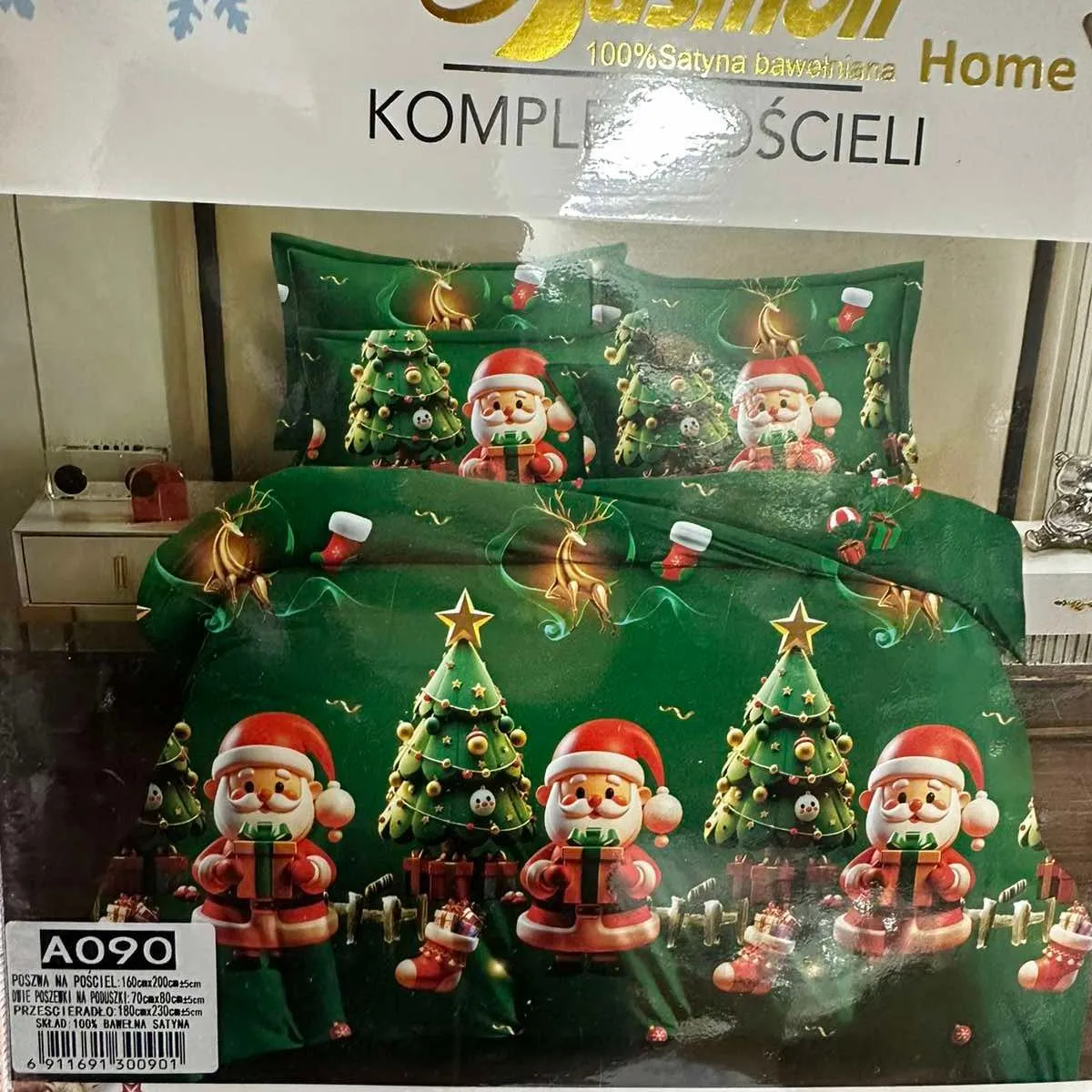 Komplet Pościel 4CZ 160/200 Świąteczny Fashion Home