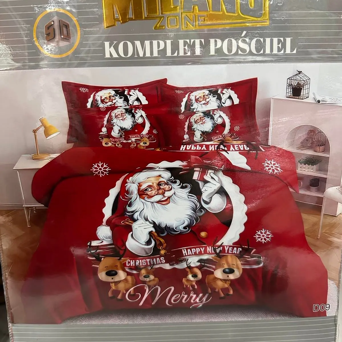 Komplet Pościel 3CZ Milano 160/200 Santa Claus