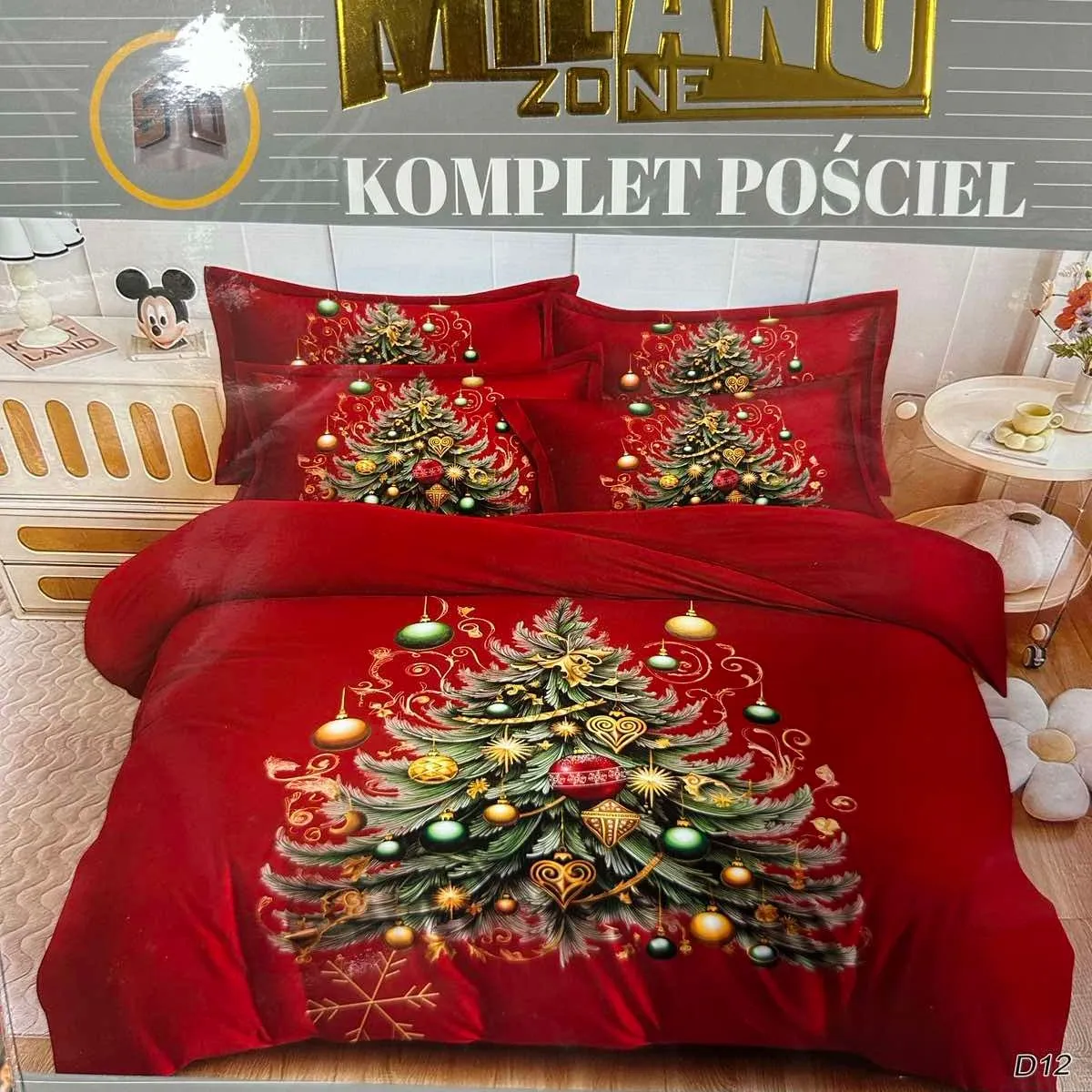 Komplet Pościel 3cz Milano Zone 160/200 Bożonarodzeniowy