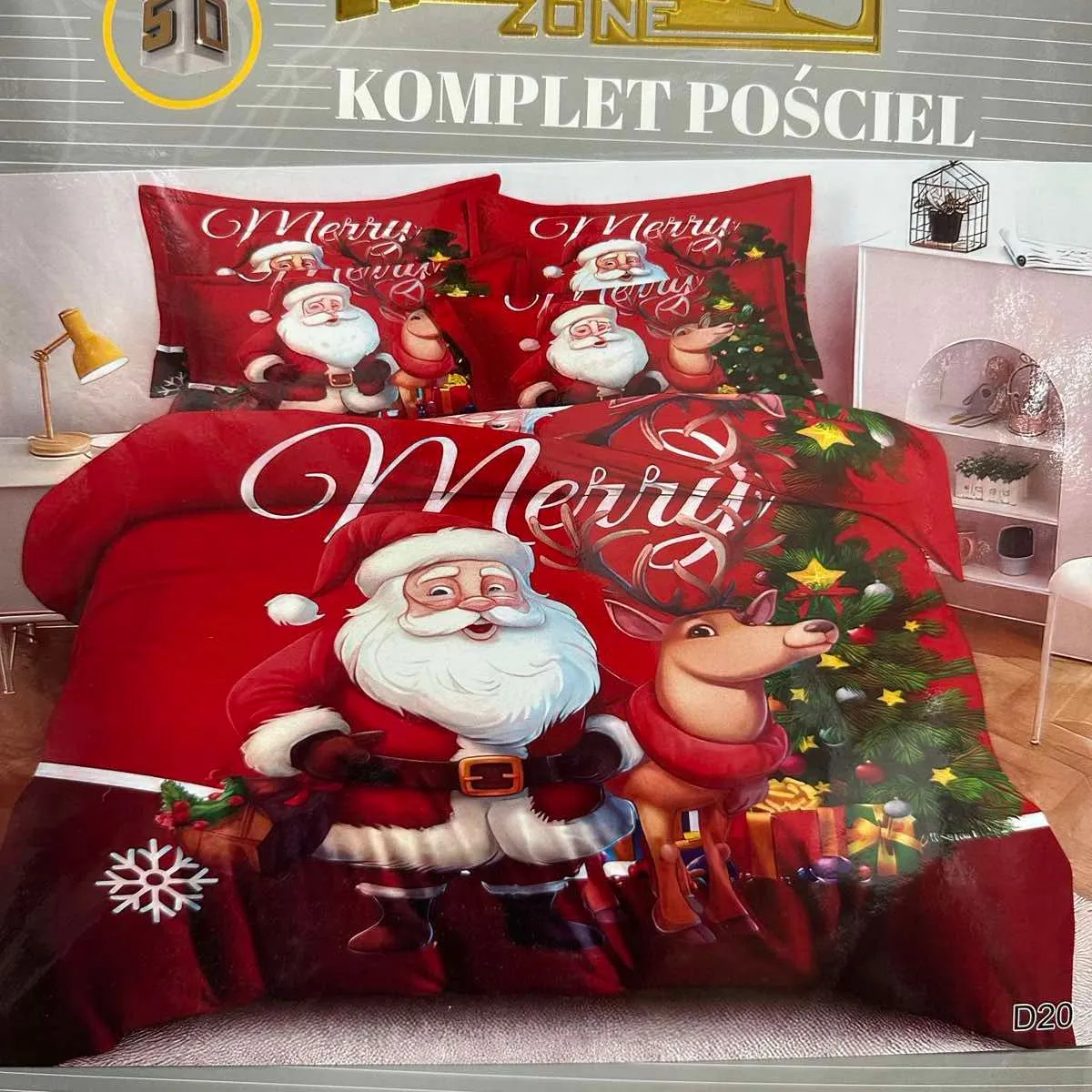 Komplet Pościeli 3cz Milano 160/200 Święta