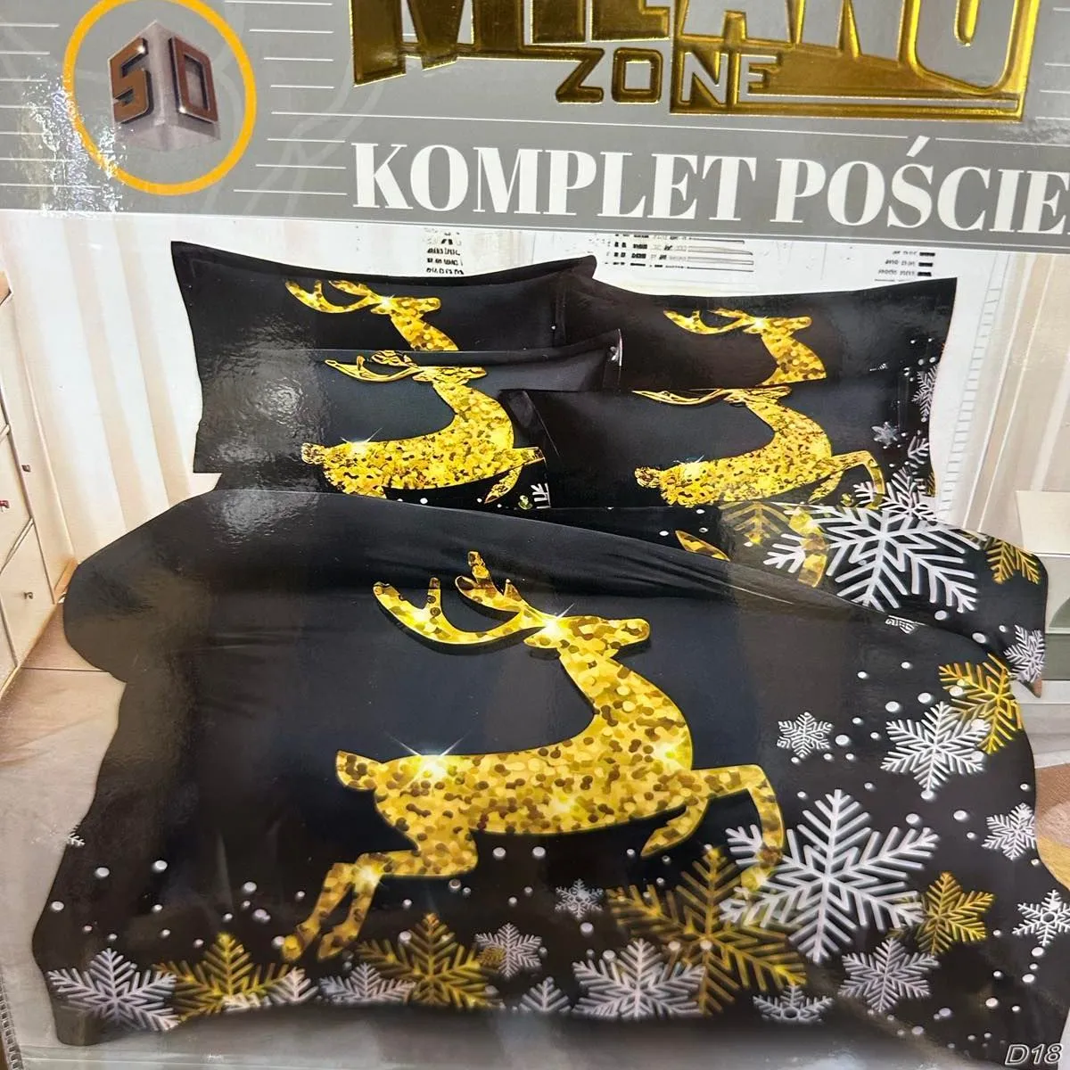 Komplet Pościeli Milano 3cz 160/200 z Reniferem