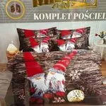 Komplet Pościel 3cz 160/200 MILANOLATO Gnomy Czerwone