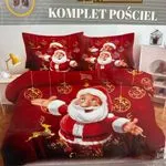 Komplet Pościeli Milano Zone 3D 160/200 Święty Mikołaj