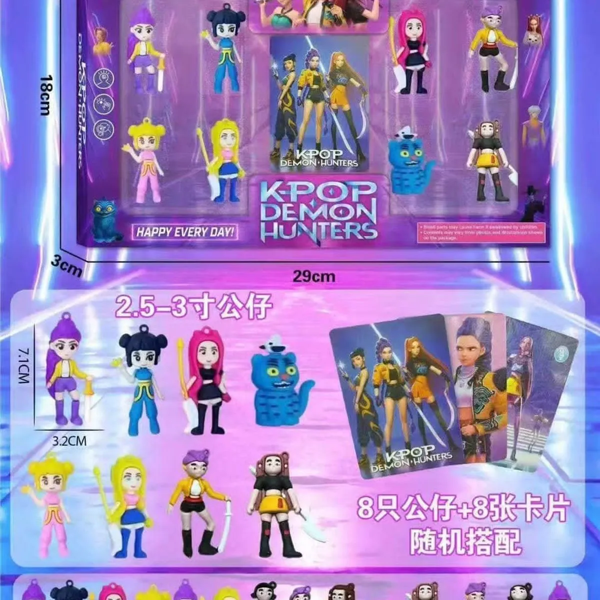 Figurki Kpop Demon Hunters 2,5-8 cm
