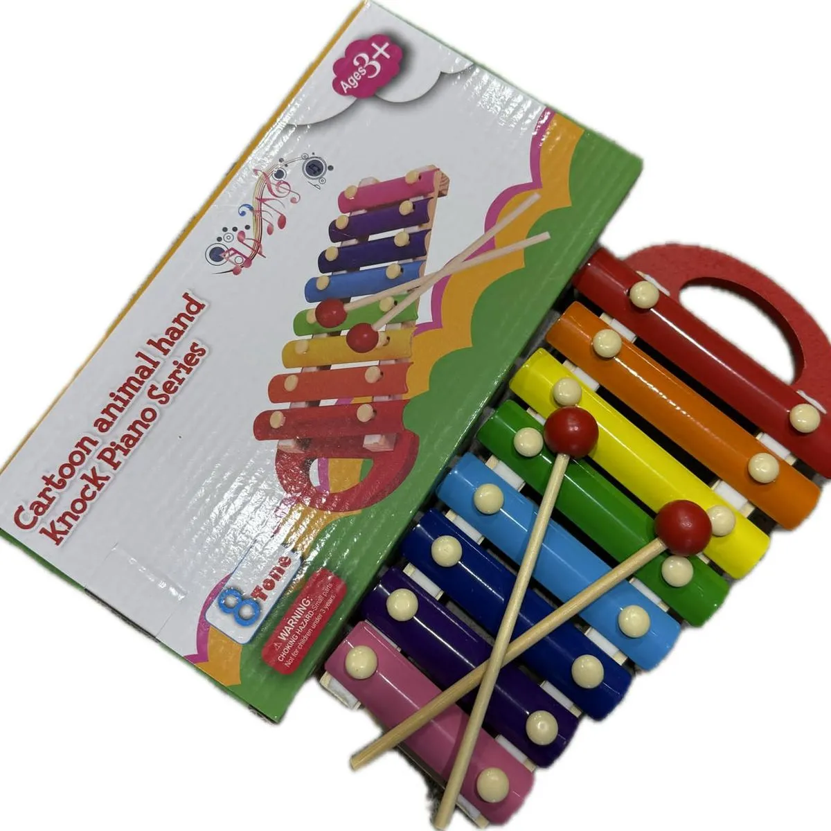 Zestaw Knock Piano Pianino Drewniane 8 Tonów 3+