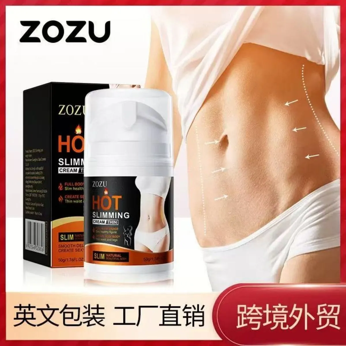 Rozgrzewający Krem Wyszczuplający Hot Slim Cream ZOZUZO