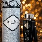 Perfumy 100ml w czarnym flakonie z ozdobnym sznurkiem