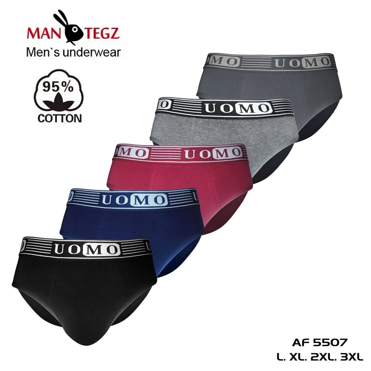 Bokserki męskie UOMO 95% bawełna L-3XL AF5507